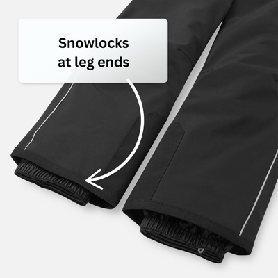 Reima Toddlers' Proxima Waterproof Snowpants - Black snowlocks