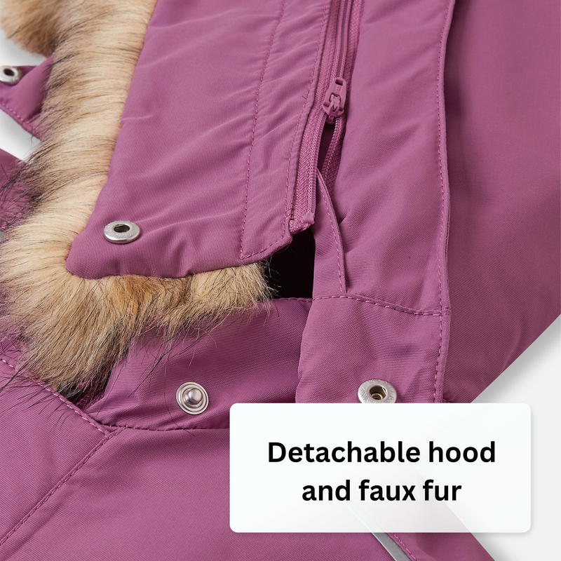 detachable purple hood