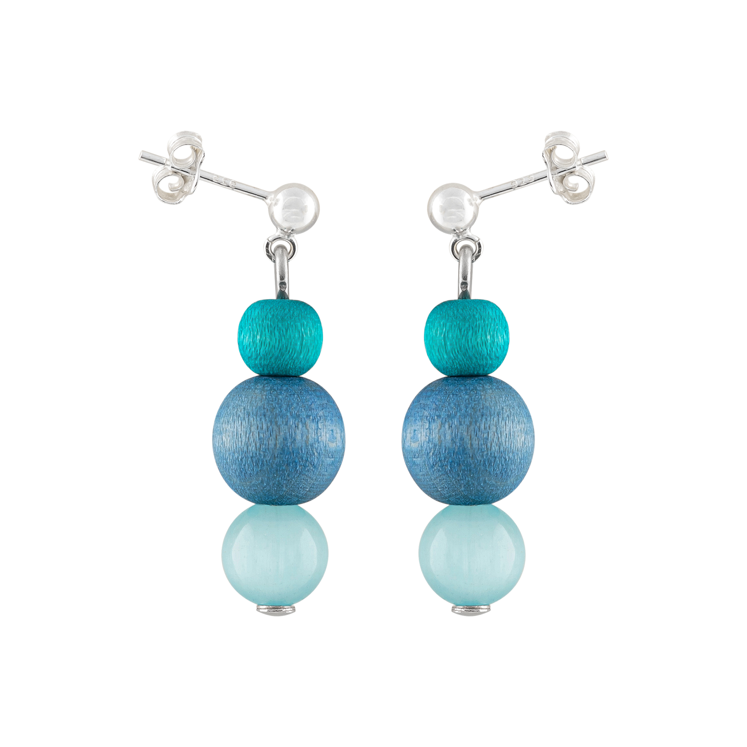 Aarikka Irene Earrings. shades of blue – Touch of Finland