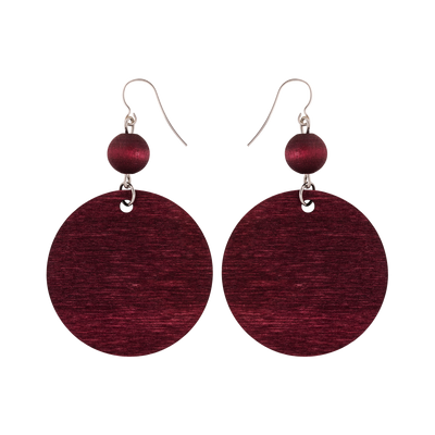 Aarikka Karoliina Earrings, plum red, back