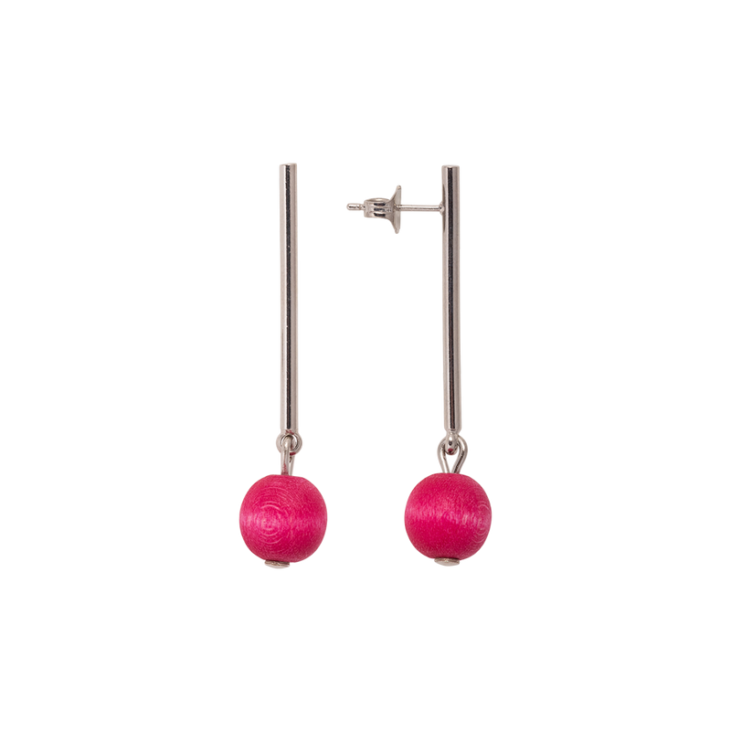 Aarikka Lilli Earrings, fuchsia