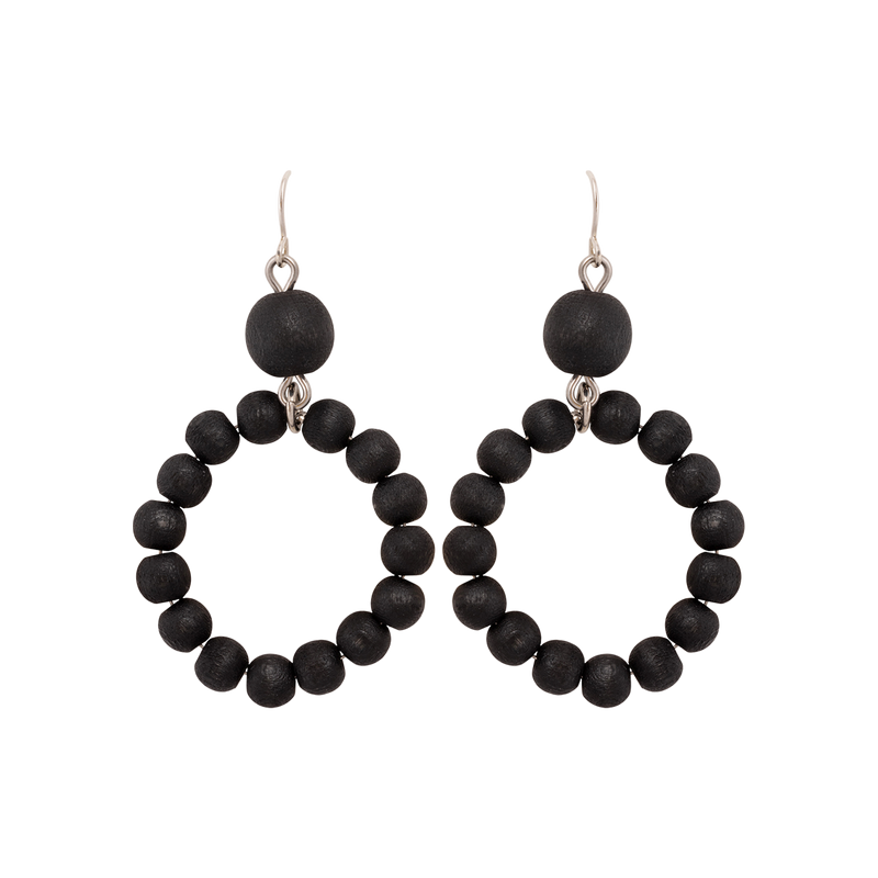 Aarikka Orvokki Earrings, black