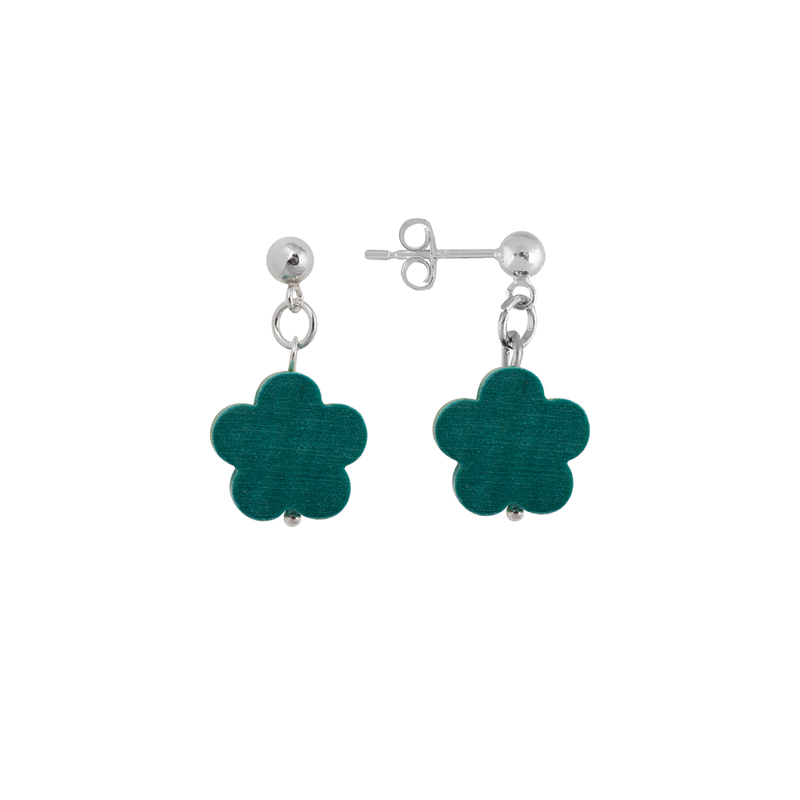 Aarikka Puistolemmikki Earrings, aqua green