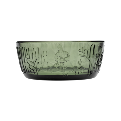 Arabia Moomin Forest Green Clear Glass Bowl