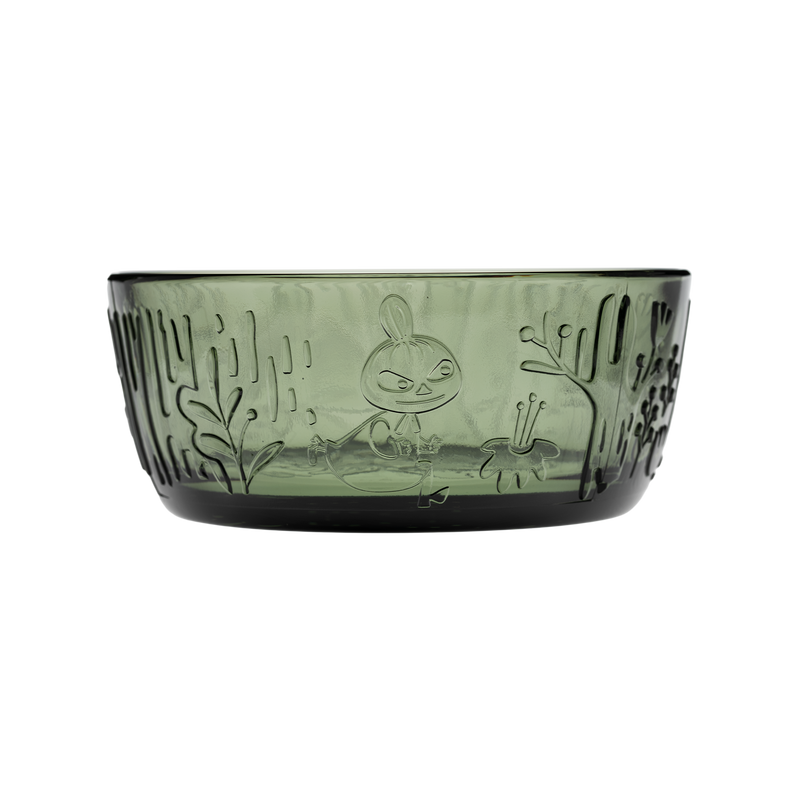 Arabia Moomin Forest Green Clear Glass Bowl