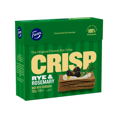 Fazer Crisp Rye & Rosemary Crispbread (200g)