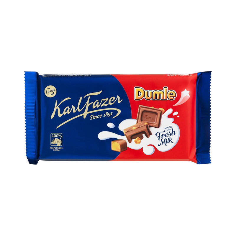 Fazer Dumle Toffee Pieces Milk Chocolate Bar (145g)