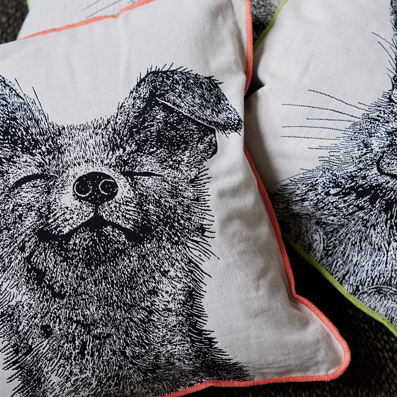 Finlayson Kettu Cushion Cover close up
