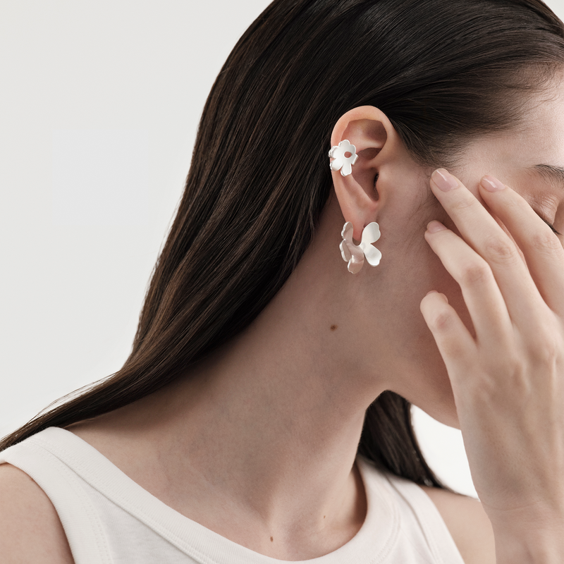 Kalevala x Marimekko Unikko Silver Earrings collection