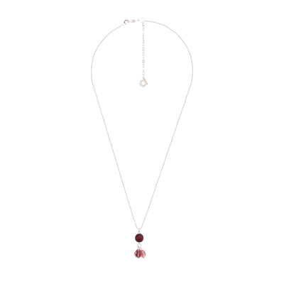 Lasipisara necklace, plum red