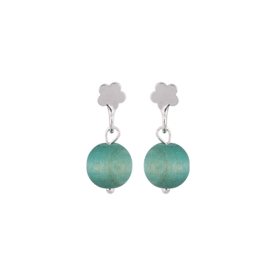 Lemmikki mini earrings, aqua green