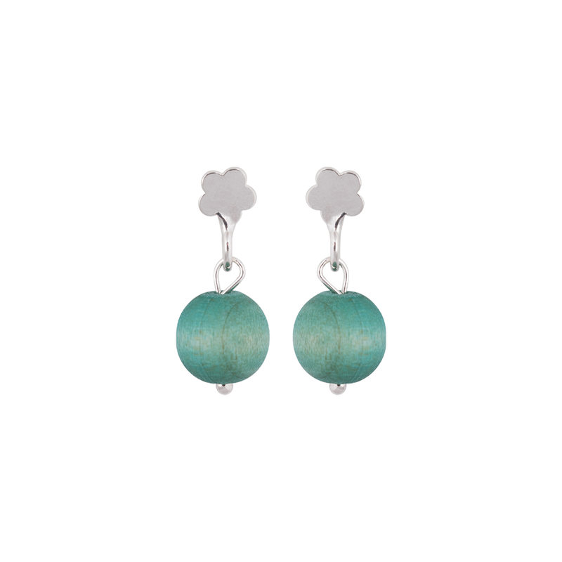 Lemmikki mini earrings, aqua green