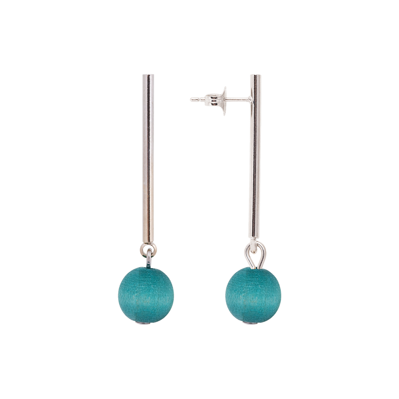 Lilli earrings, aqua green