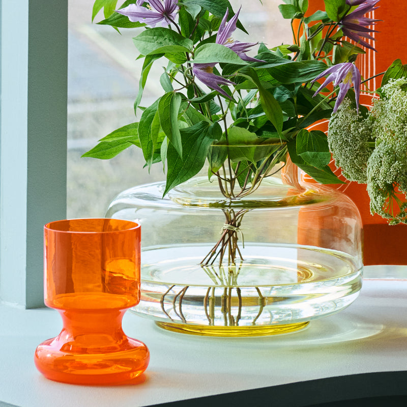 marimekko oraange glass vase