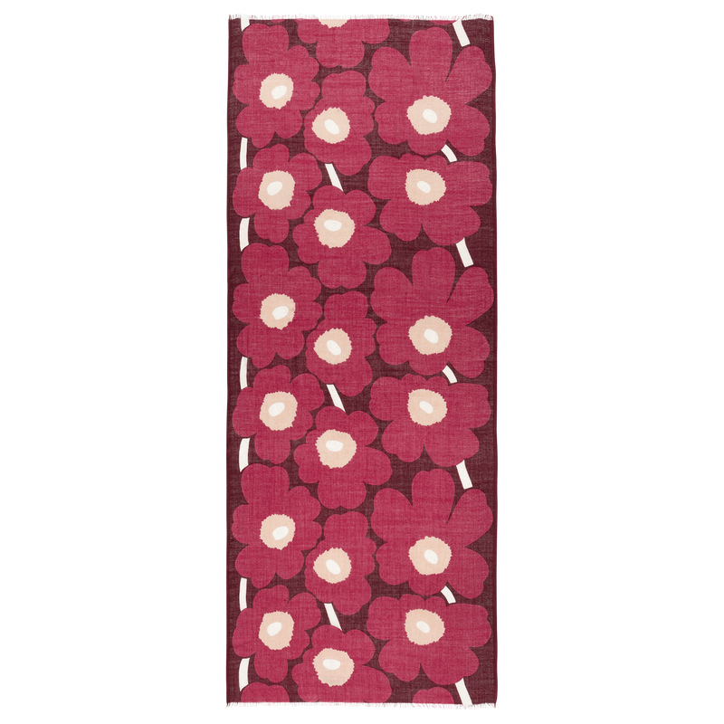 Marimekko Fiore Unikko Scarf red theme