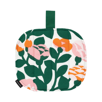 Marimekko Pieni Green Green Pot Holder, white/green/pink/orange