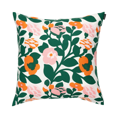 Marimekko Pieni Unikko Cushion Cover, white/green/pink/orange