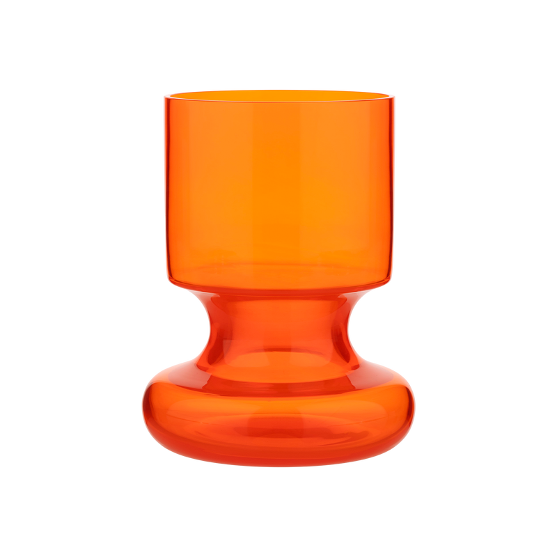 Marimekko Pokaali Orange Glass Vase