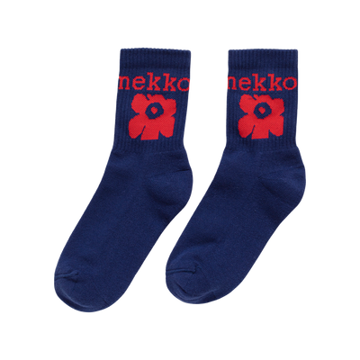 Marimekko Puffi Unikko Socks, dk.blue/red