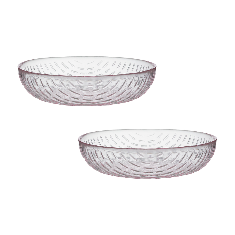 Marimekko Syksy Light Pink Glass Bowls (Set of 2)