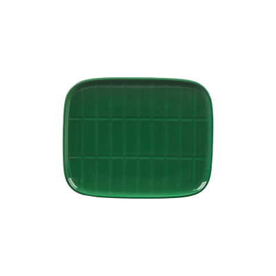 Marimekko Tiiliskivi Rectangular Plate, dark green