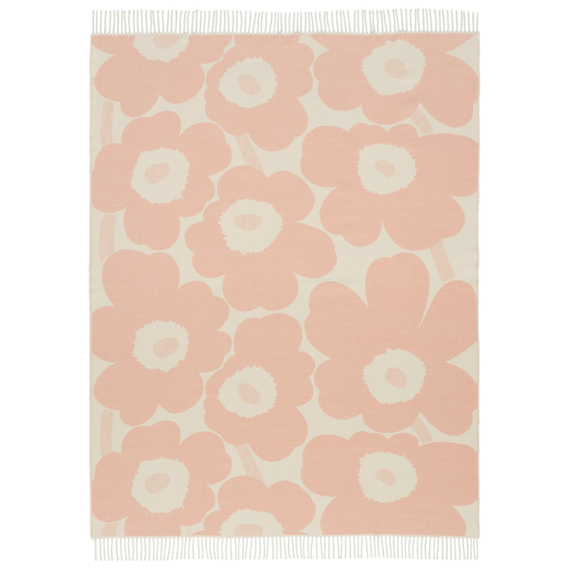 Marimekko Unikko Blanket, pink/cream