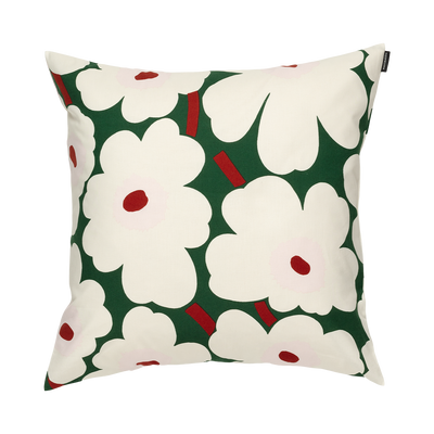 Marimekko Unikko Cushion Cover, green/white/pink