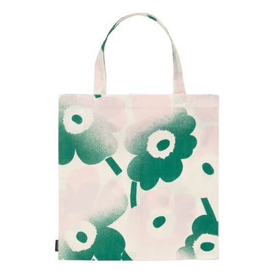 Marimekko Unikko Häivähdys Cotton Tote Bag, off-white/pink/green