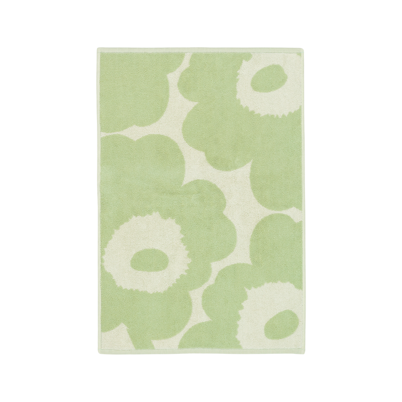 Marimekko Unikko Hand Towel, off-white/sage flower print