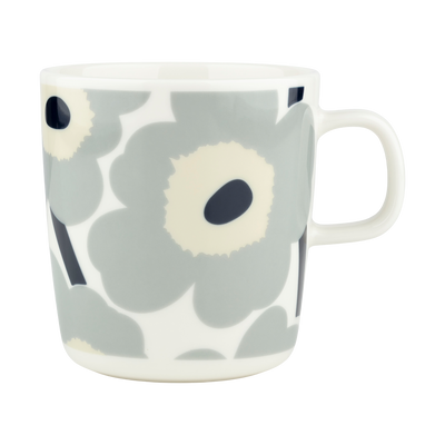 Marimekko Unikko Large Mug, white/grey/dk.blue