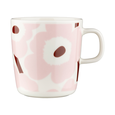 Marimekko Unikko Large Mug, white/lt.pink/chestnut