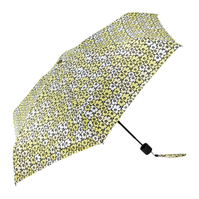 Marimekko Unikko Mini Manual Umbrella, black/yellow/green/white