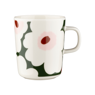 Marimekko Unikko Mug, white/green/pink