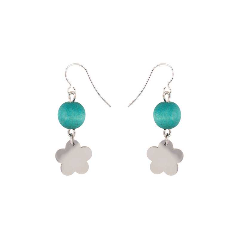 Minea earrings, aqua green