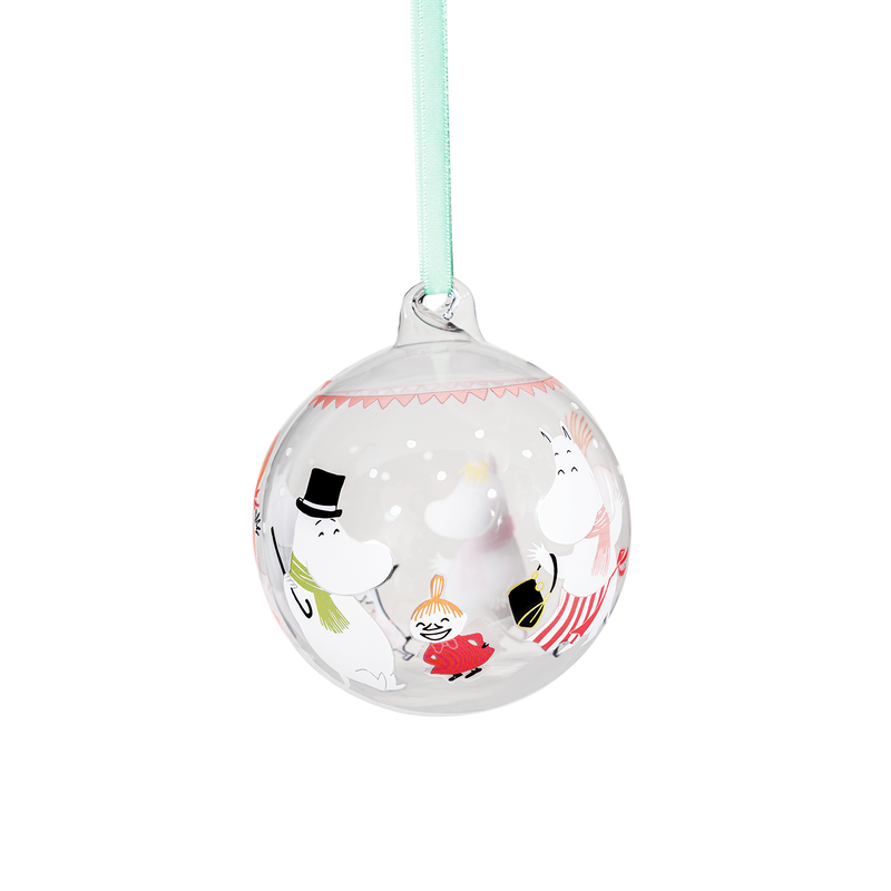 Muurla Moomin Festive Spirits Glass Ball Ornament 