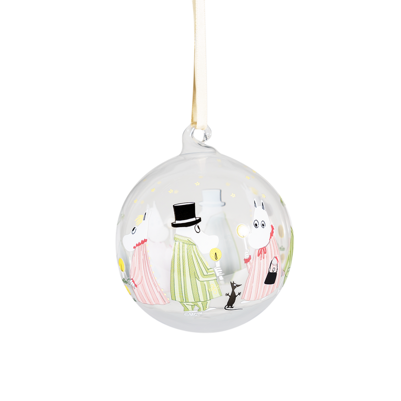 Muurla Moomin My Pajamas Glass Ball Ornament