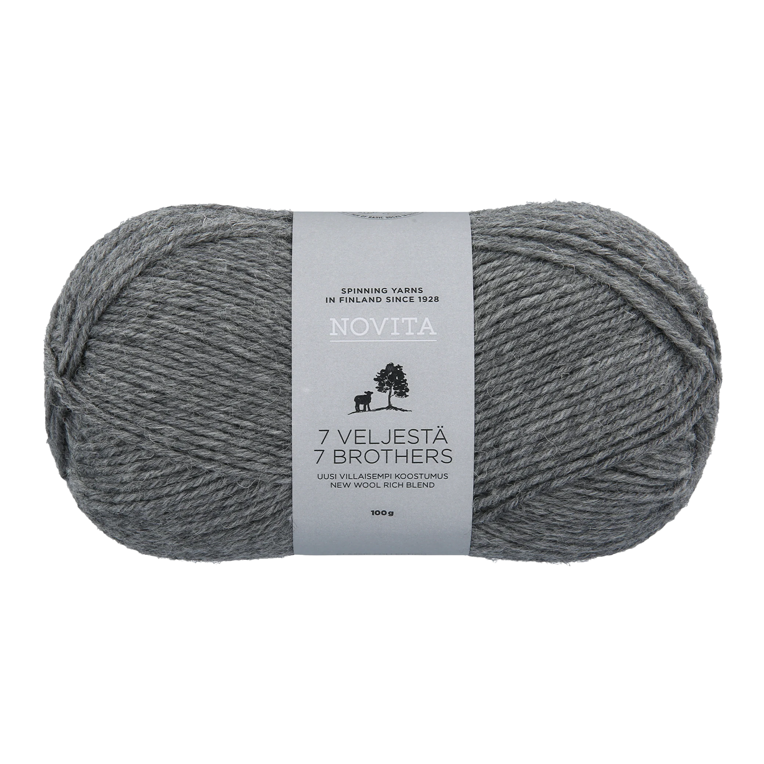 Novita 7 Brothers Wool Yarn, rock – Touch of Finland