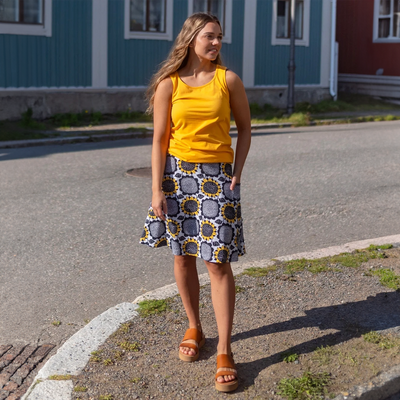 PaaPii Pisara Skirt - Sunflower pattern