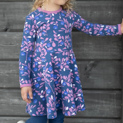 PaaPii Sinna Kids' Dress - Blueberry close up