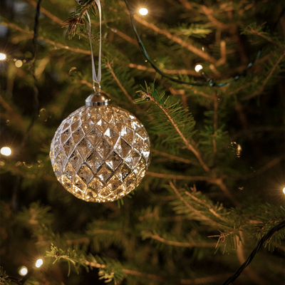 Pentik Kiilto Glass Ball Ornament - champagne lifestyle