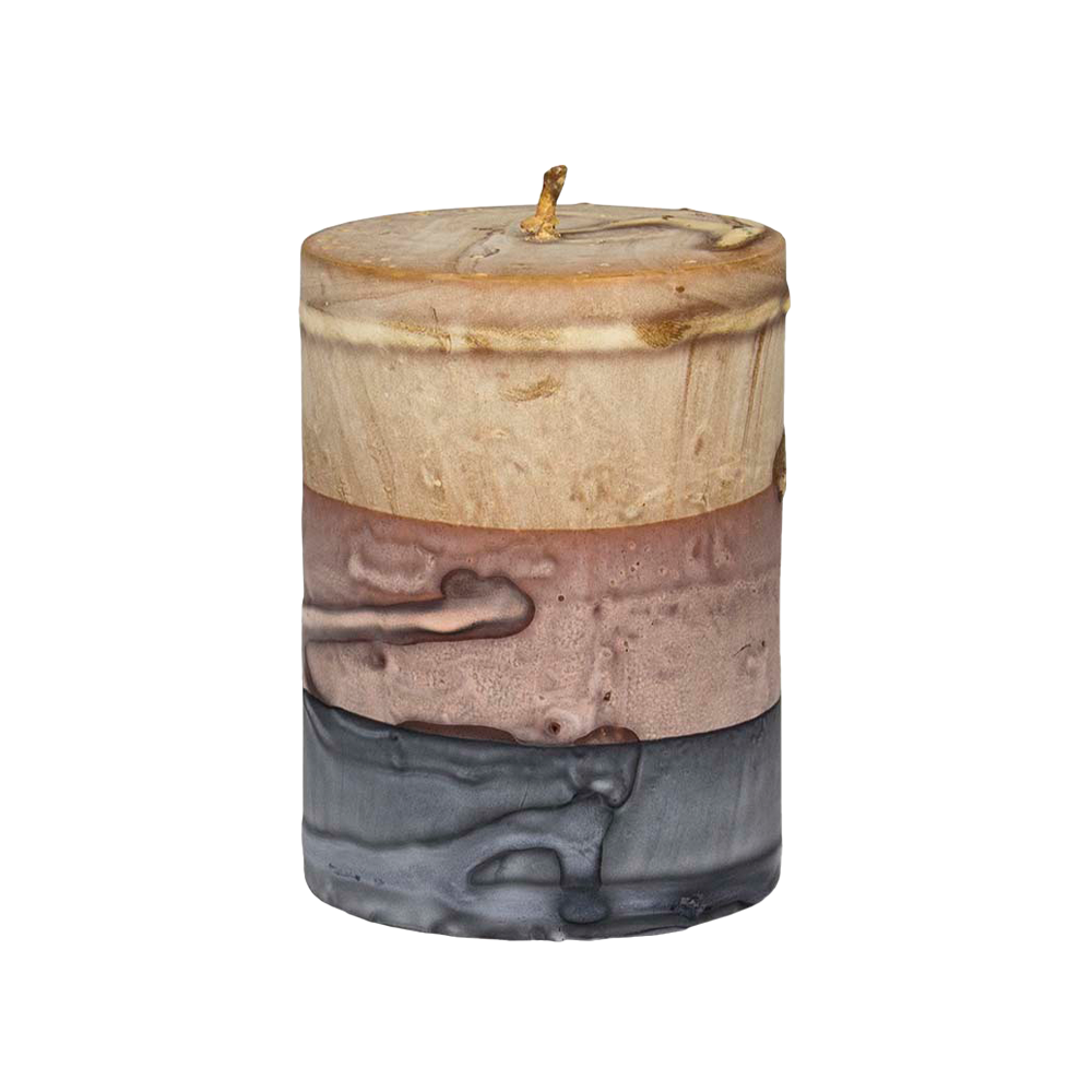 Puttipaja Tar Scented Candle, beige stripe – Touch of Finland