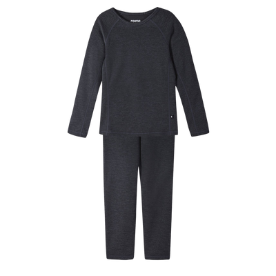 Reima Juniors' Lani Base Layer Set - Black Melange