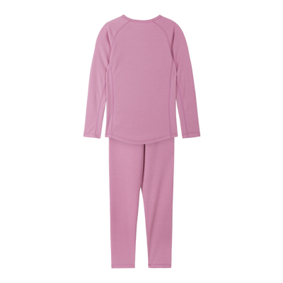 Reima Juniors' Lani Base Layer Set - Mauve Pink top and bottom