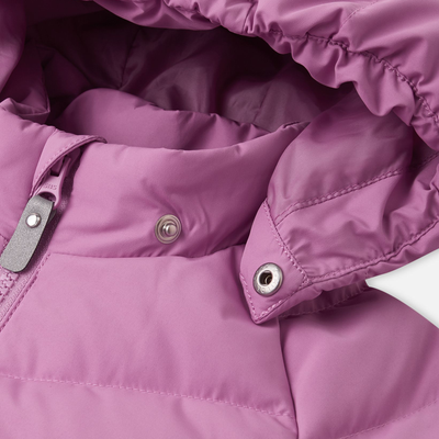 Reima Toddlers' Kupponen Waterproof Down Jacket - Mauve Pink button snaps