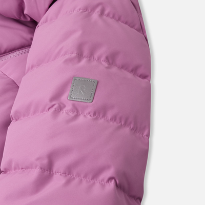 Reima Toddlers' Kupponen Waterproof Down Jacket - Mauve Pink arm reflector