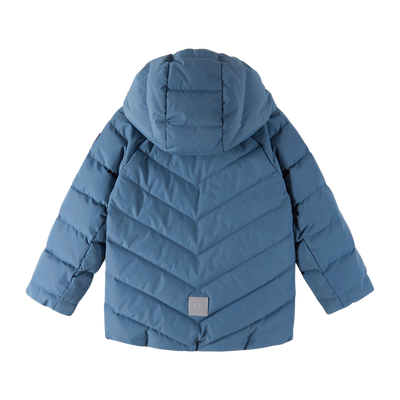 Reima Toddlers' Kupponen Waterproof Down Jacket - Ocean Blue back reflector