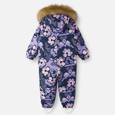 Reima Toddlers' Lappi Waterproof Snowsuit - Blooming Lilac reflective patch