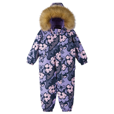 Reima Toddlers' Lappi Waterproof Snowsuit - Blooming Lilac with faux hood