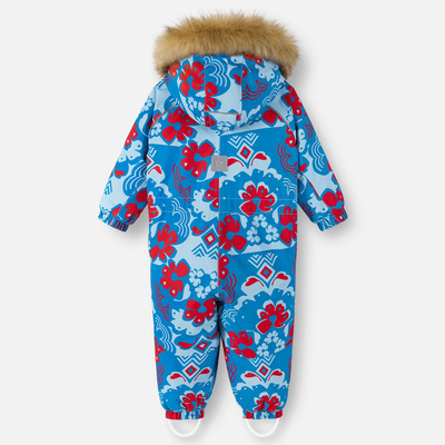 Reima Toddlers' Lappi Waterproof Snowsuit - Bright Blue reflective patch