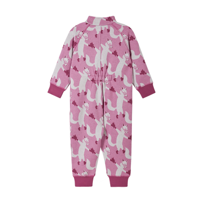 Reima Toddlers' Myytti Moisture-Wicking Fleece Jumpsuit - Mauve Pink backside